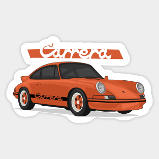 supercar 911 carrera rs turbo 1972 orange Sticker